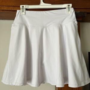 White tennis skirt